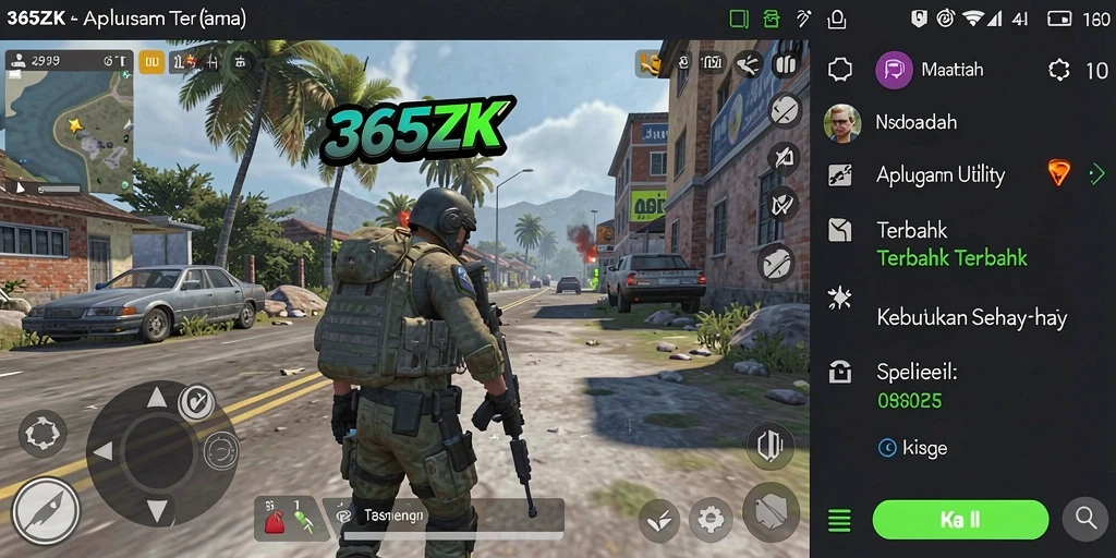 Tampilan antarmuka aplikasi 365ZK yang efektif dan modern.