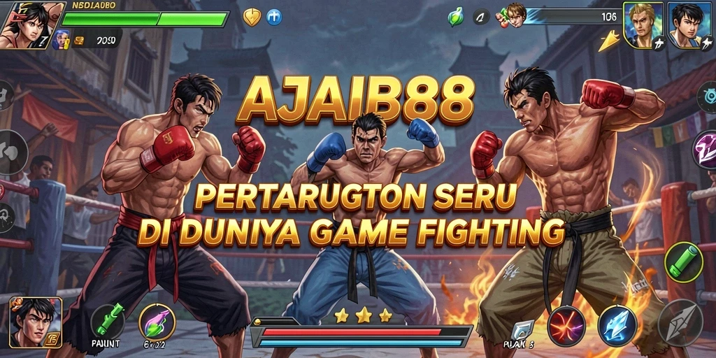 Tampilan menegangkan saat karakter bertarung di arena AJAIB88.
