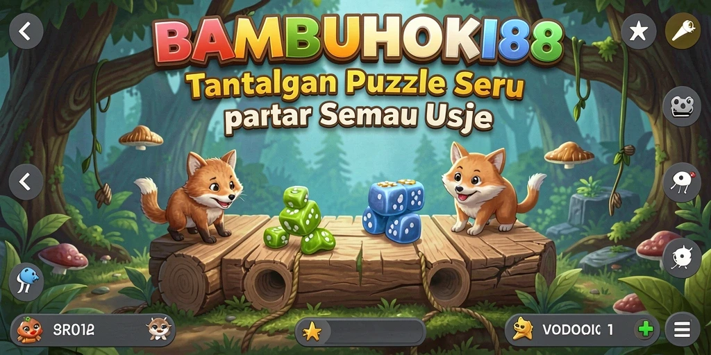 Tampilan gameplay BAMBUHOKI88 yang menampilkan tantangan puzzle yang seru.