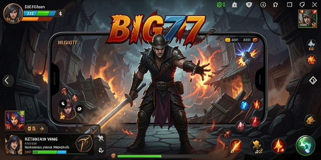 Tampilan gameplay yang menegangkan dan menyeramkan di BIG77.