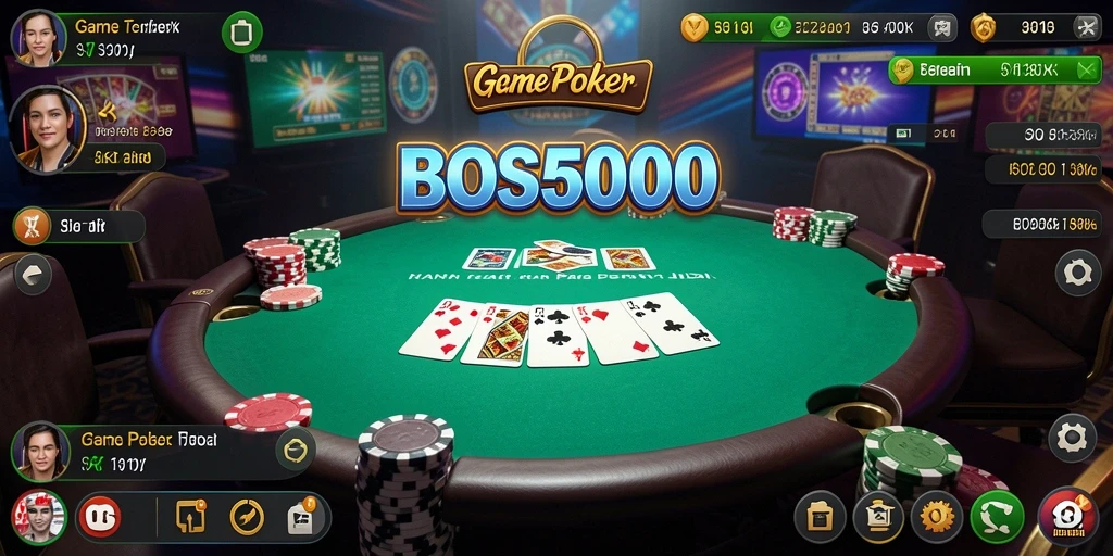 Screenshot gameplay Poker yang mengasyikkan di BOS5000.