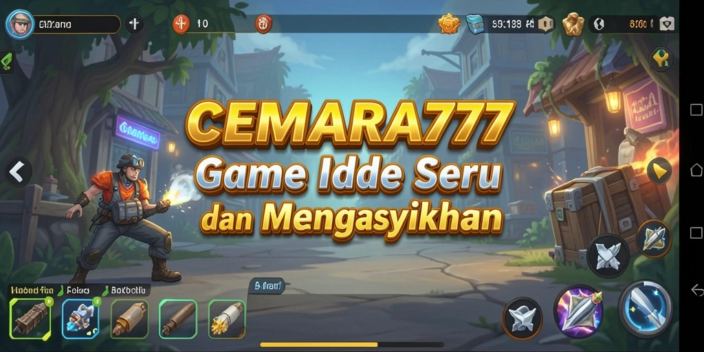 Tampilan gameplay seru dari CEMARA777 yang menampilkan kemajuan Idle.