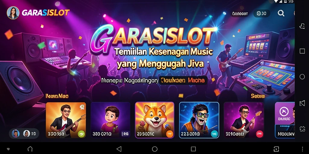Screenshot GARASISLOT menunjukkan momen seru bermain musik.