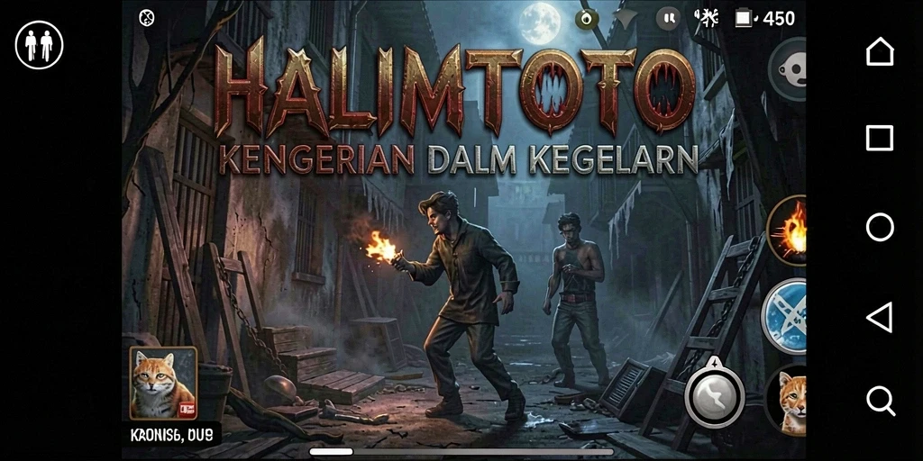 Tampilan gameplay HALIMTOTO yang menegangkan dan menyeramkan.