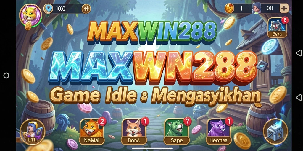 Tampilan gameplay menarik dari MAXWIN288 dalam mode Idle.