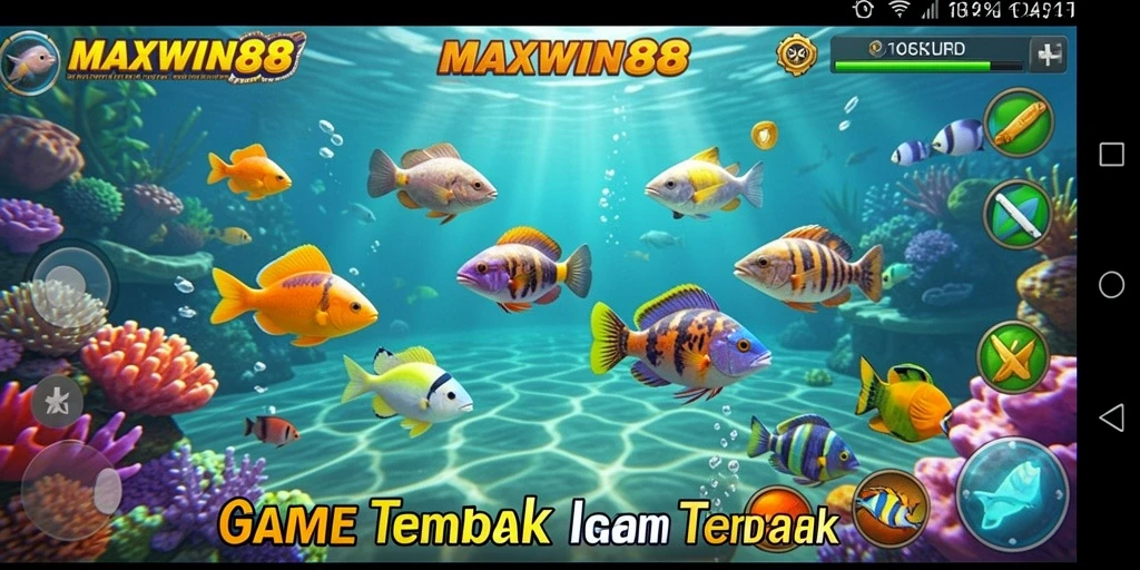 Tampak seru saat menembak ikan di MAXWIN88.