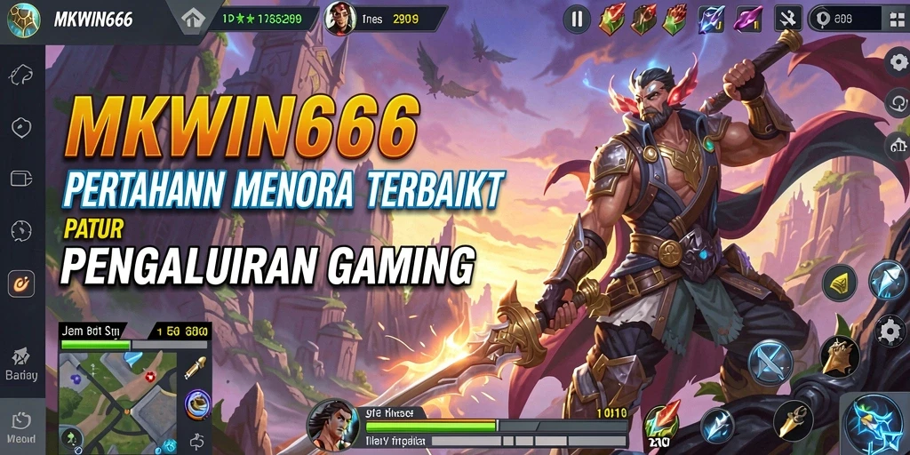 Screenshot gameplay MKWIN666 saat bertahan dari gelombang musuh.