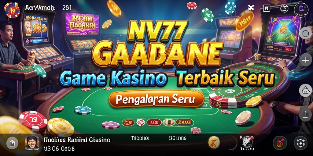 Tampilan gameplay seru dalam aplikasi Kasino NV77.