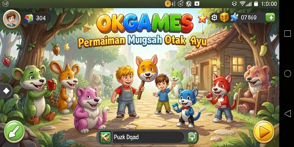 Tampilan gameplay OKGAMES yang seru dan menantang.