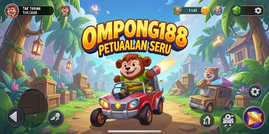 Screenshot utama menampilkan gameplay OMPONG188 yang penuh aksi dan tantangan.