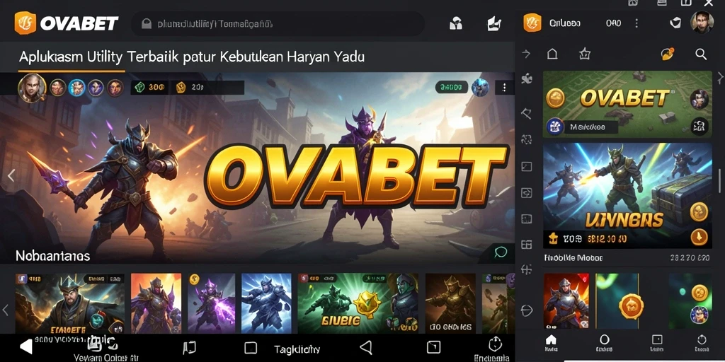 Tampilan antarmuka OVABET yang sederhana dan fungsional.