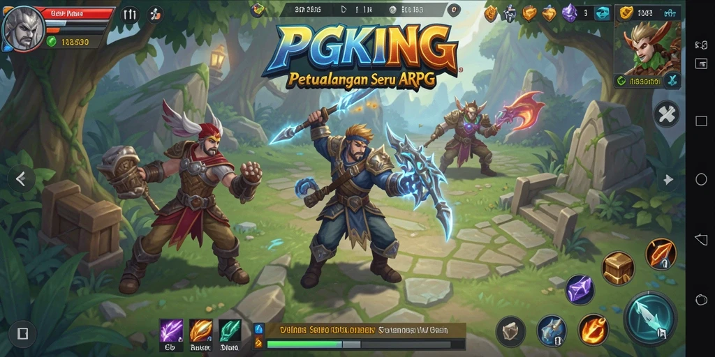 Tampilan menarik dari gameplay ARPG di PGKING.