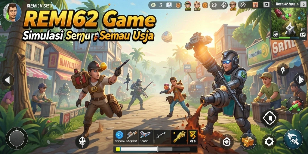 Tampilan gameplay seru di REMI62 dengan interaksi pemain yang menarik.