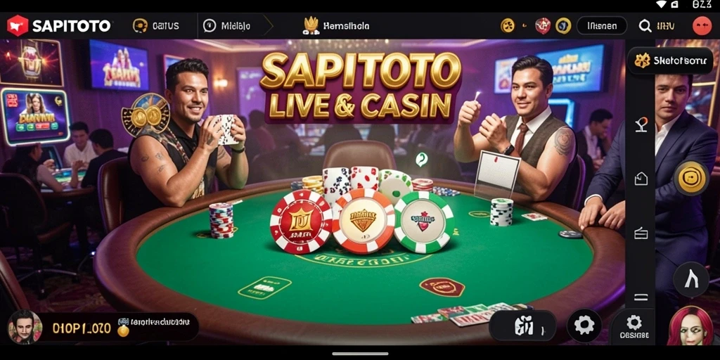 Tampilan gameplay Live Casino SAPITOTO yang menarik dan interaktif.
