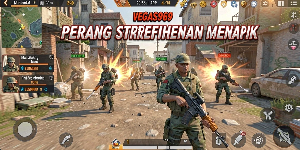 Tampilan gameplay Tower Defense yang menegangkan di VEGAS969.