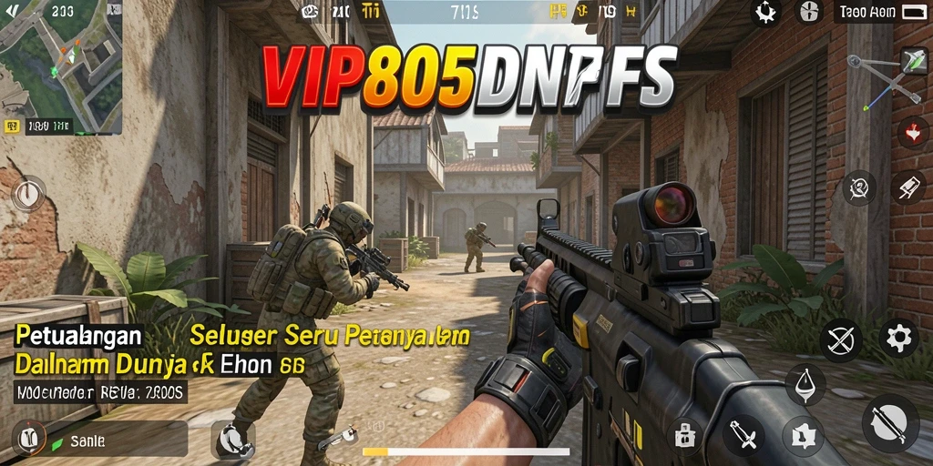 Tampilan mendebarkan dari gameplay VIP805 dengan aksi FPS yang intens.